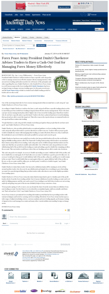 Money Management with Goal Anchorage Daily Newsby Forex Peace Army