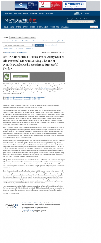 Dmitri Chavkerov Suggests to Analyze Childhood Memories | The Sun News (Myrtle Beach, SC)