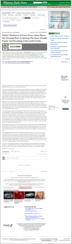 Dmitri Chavkerov Suggests to Analyze Childhood Memories | Whittier Daily News (Whittier, CA)